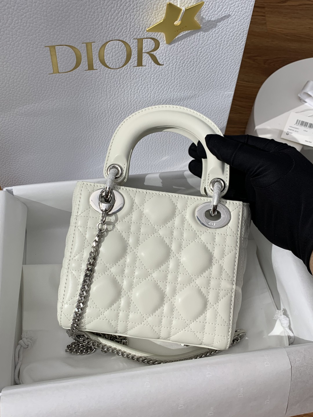 Shebag Super quality Lady Dior Snow White bag(Oct 2025 updated)-Best Quality Fake designer Bag Review, Replica designer bag ru