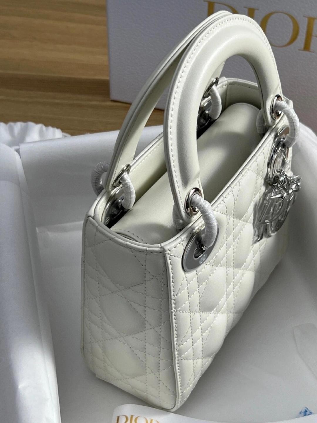 Shebag Super quality Lady Dior Snow White bag(Oct 2025 updated)-Best Quality Fake designer Bag Review, Replica designer bag ru