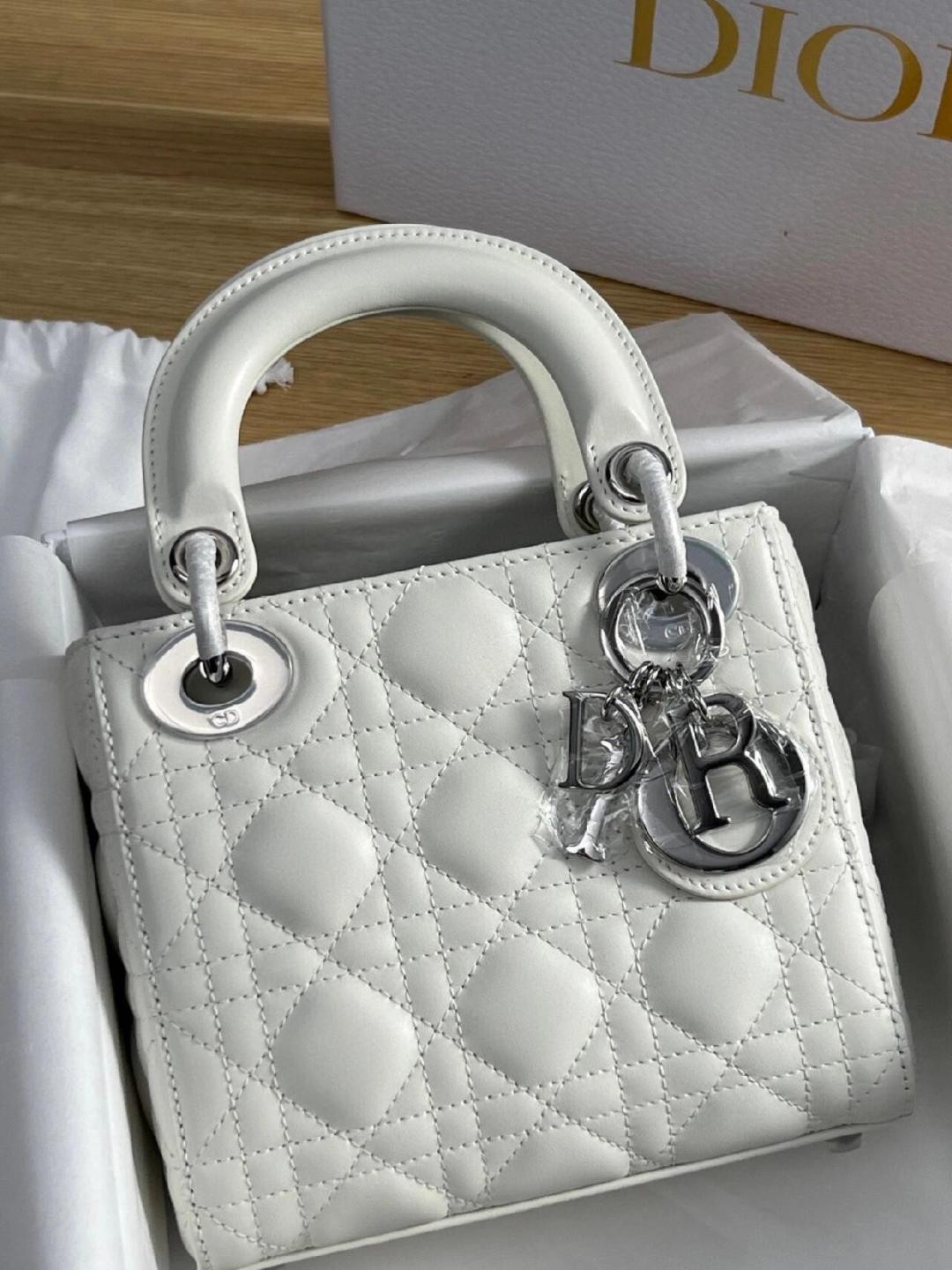 Shebag Super quality Lady Dior Snow White bag(Oct 2025 updated)-Best Quality Fake designer Bag Review, Replica designer bag ru