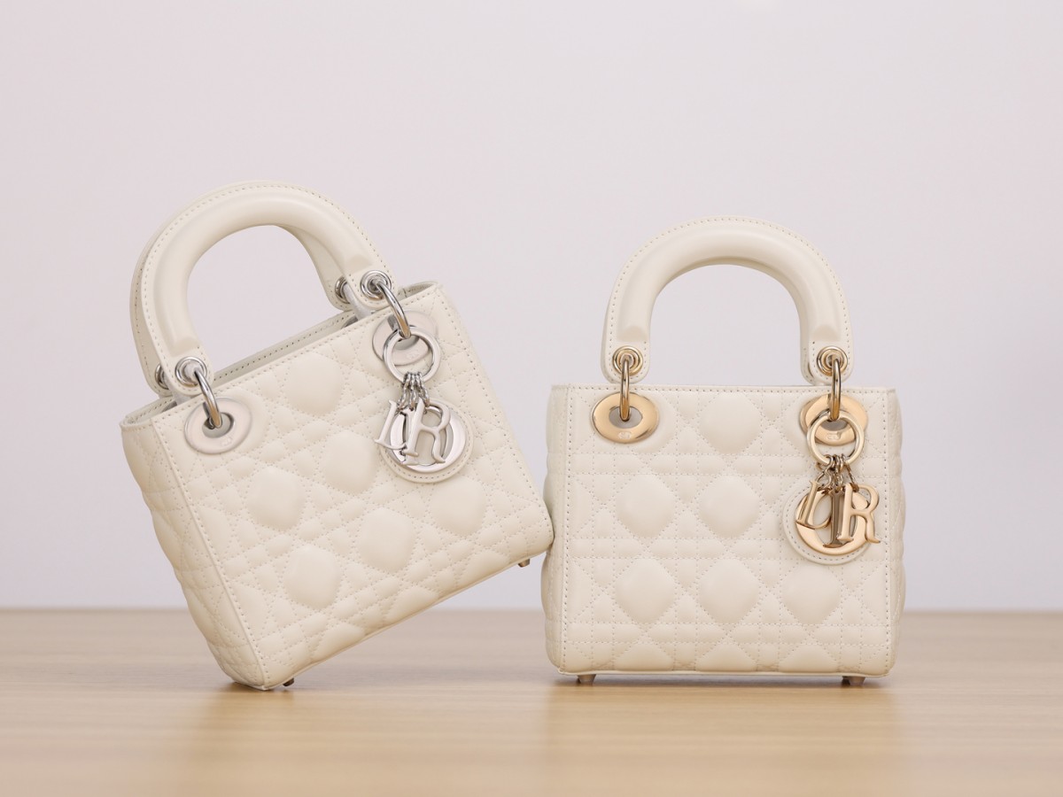 Shebag Super quality Lady Dior Snow White bag(Oct 2025 updated)-Best Quality Fake designer Bag Review, Replica designer bag ru