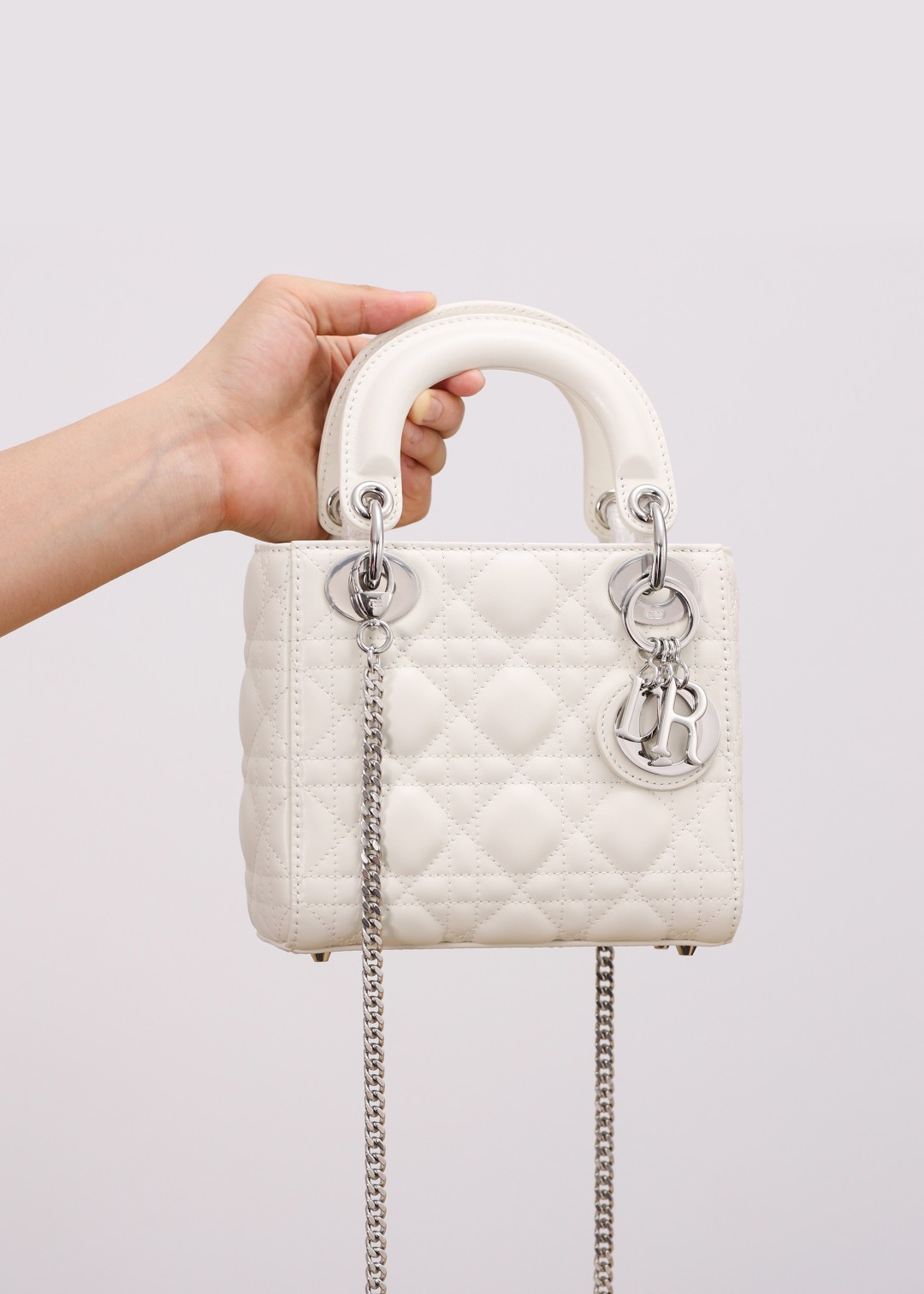 Shebag Super quality Lady Dior Snow White bag(Oct 2025 updated)-Best Quality Fake designer Bag Review, Replica designer bag ru